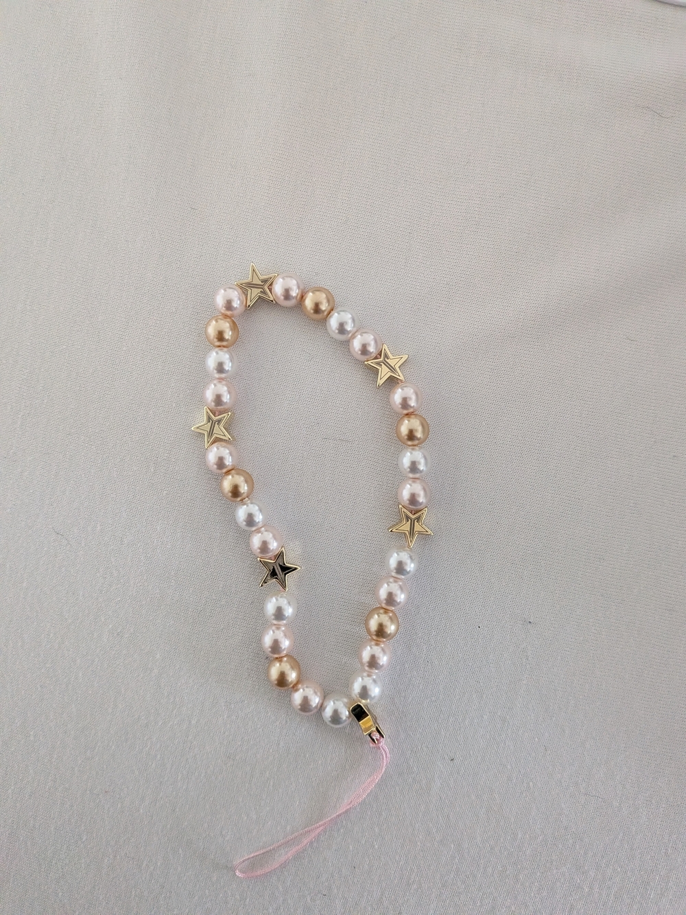 Pearl Star Beaded Bracelet - Pink, Champagne, White